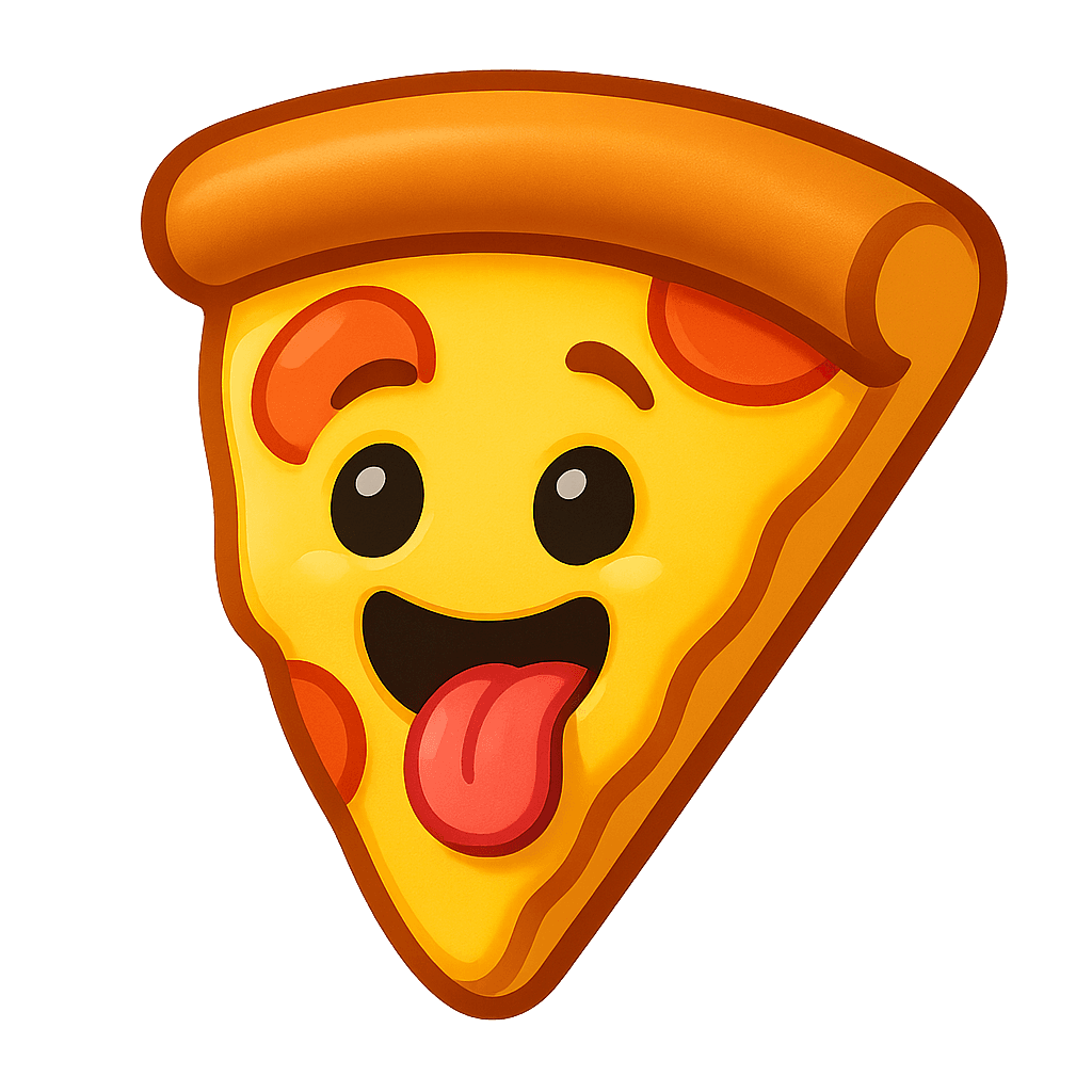 un trancio di pizza affamato