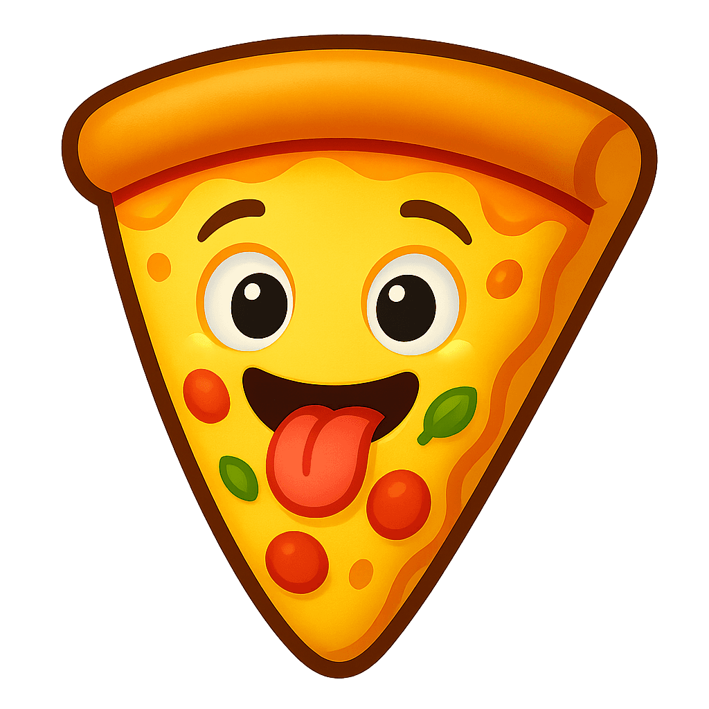 un trancio di pizza affamato