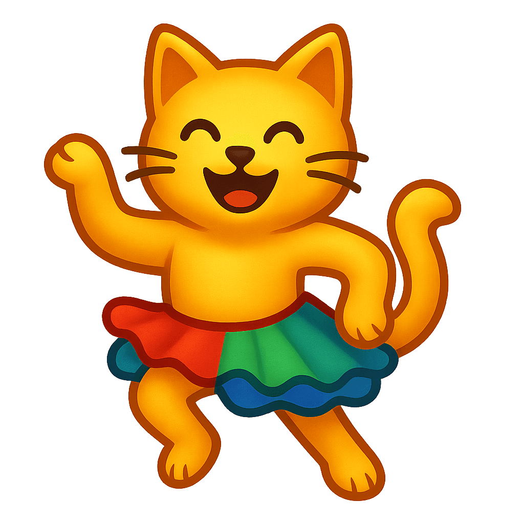 A cat dancing samba
